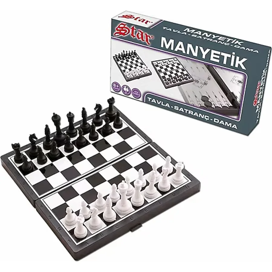 Eco Lounge 1050170 Manyetik Satranç-Tavla 2si 1 Arada Küçük Boy