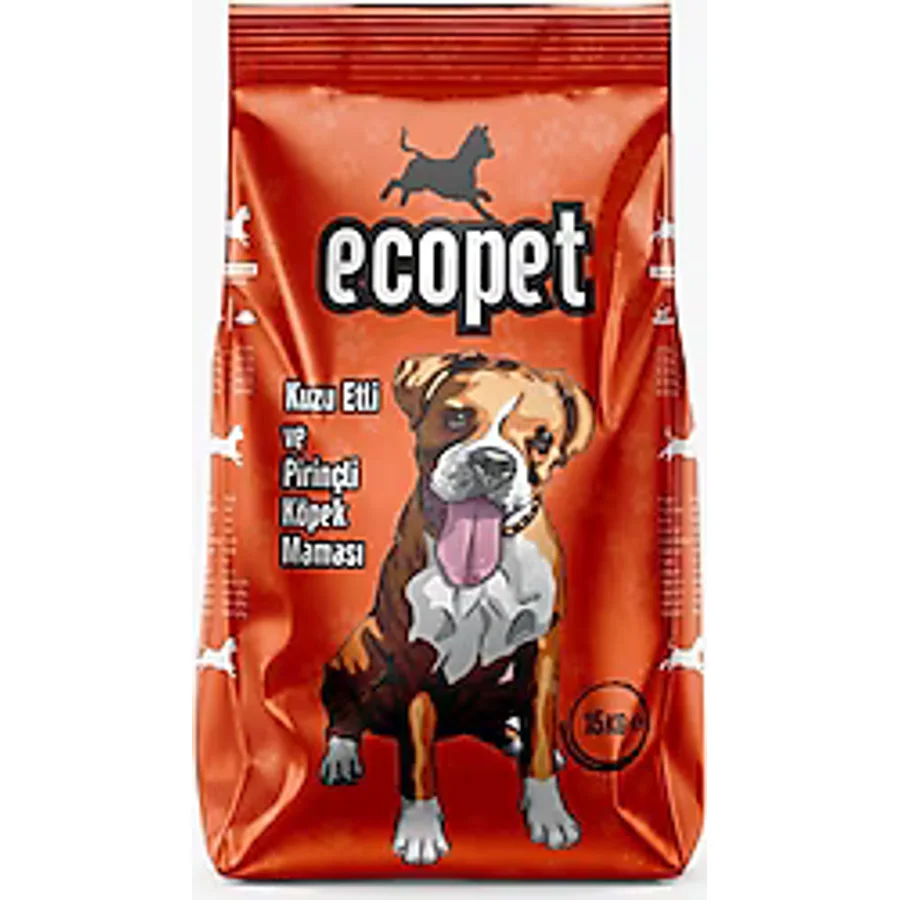 Ecopet Kuzu Etli ve Pirinçli 15 kg Yetişkin Köpek Maması
