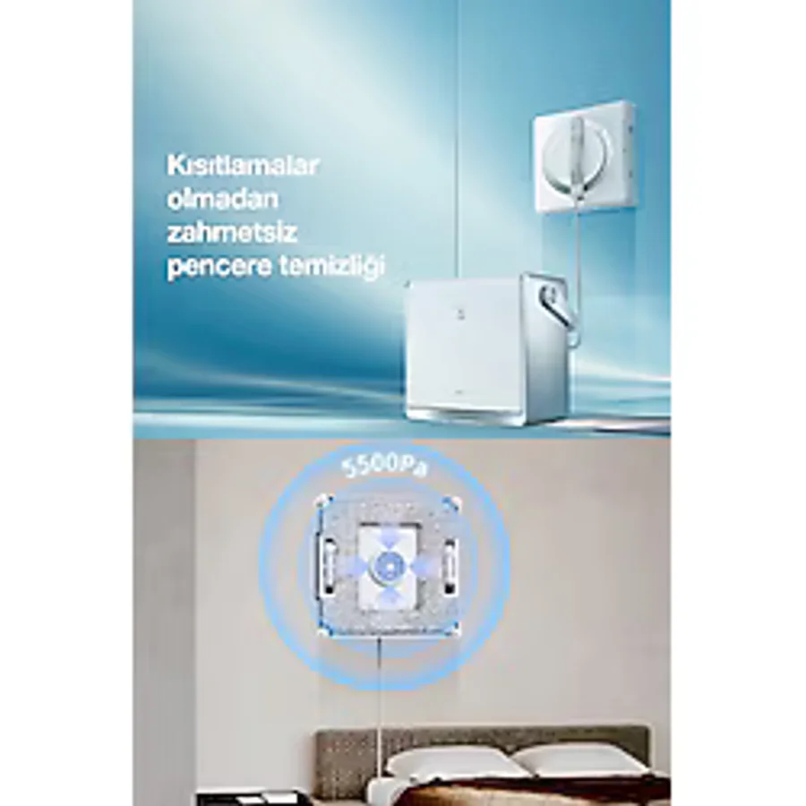 Ecovacs Winbot Pro Omni Taşınabilir İstasyonlu Akıllı Cam Silme Robotu 5500PA