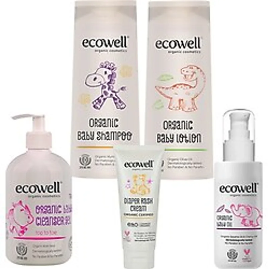 Ecowell Organik Bebek Bakım Full Avantaj Paketi (Bebe Şampuanı + Bebe Losyonu+ Temizleme Jeli + Bebe Yağı + Pişik Kremi)