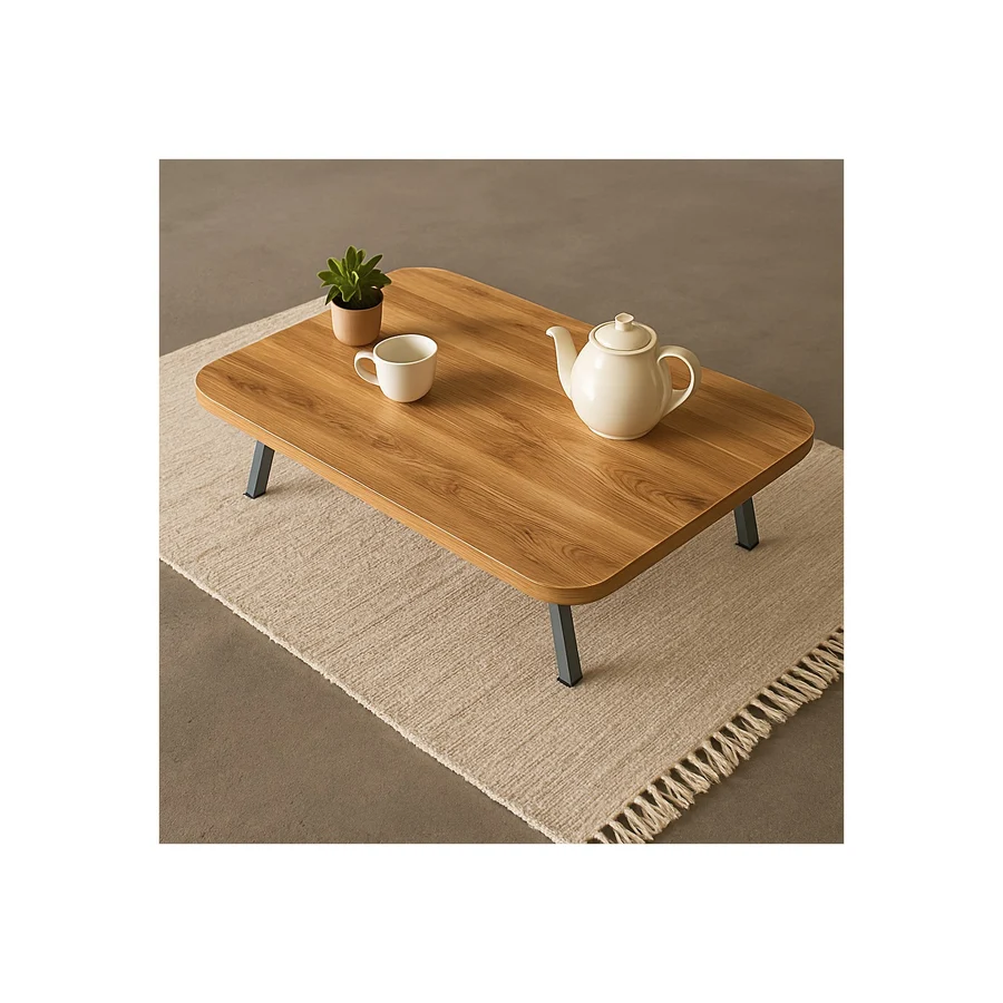 Ecowood Katlanabilir Dikdörtgen Yer Sofrası - 50X80 cm - Çam - 40x70