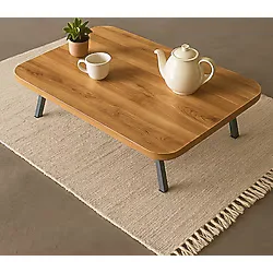 Ecowood Katlanabilir Dikdörtgen Yer Sofrası - 50X80 cm - Çam - 40x70