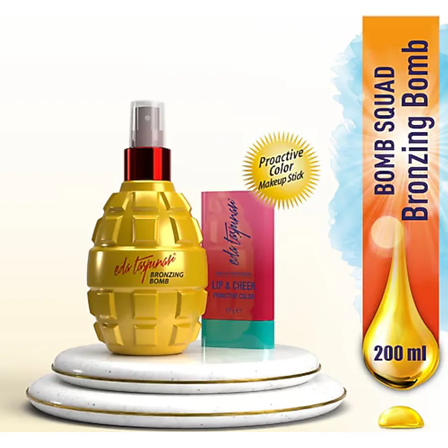Eda Taşpınar Bronzing Bomb SPF0 (200ml) & Proactive Color MakeUp Stick