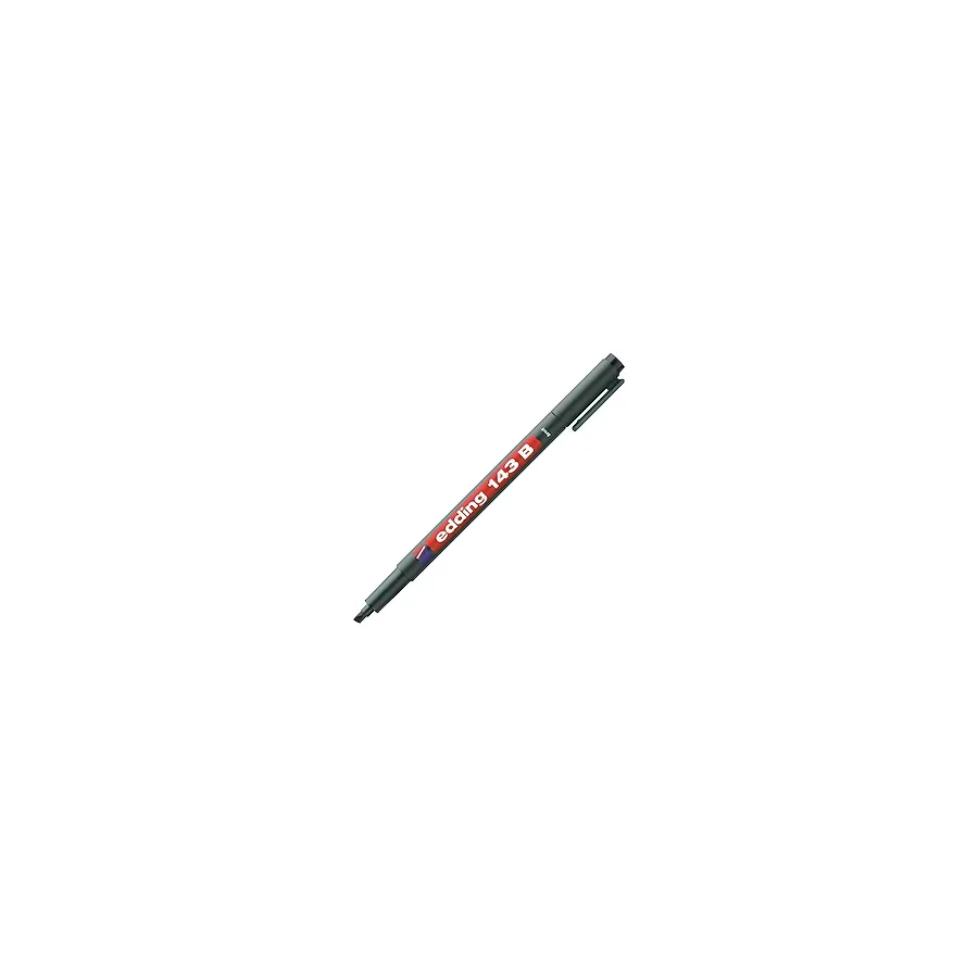 Edding 143B 3 mm Kesik Uç Siyah Asetat Kalemi