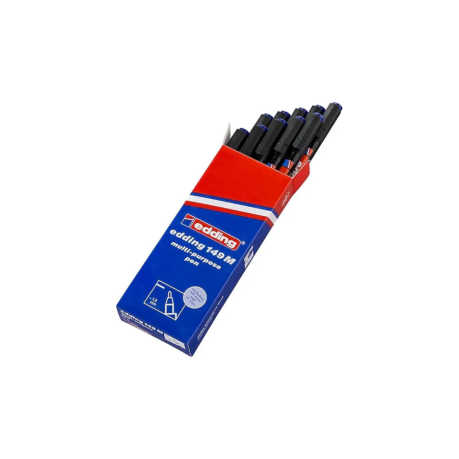 Edding 149M 10'lu Paket Mavi Asetat Kalemi