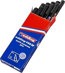 Edding 149M 10'lu Paket Siyah Asetat Kalemi