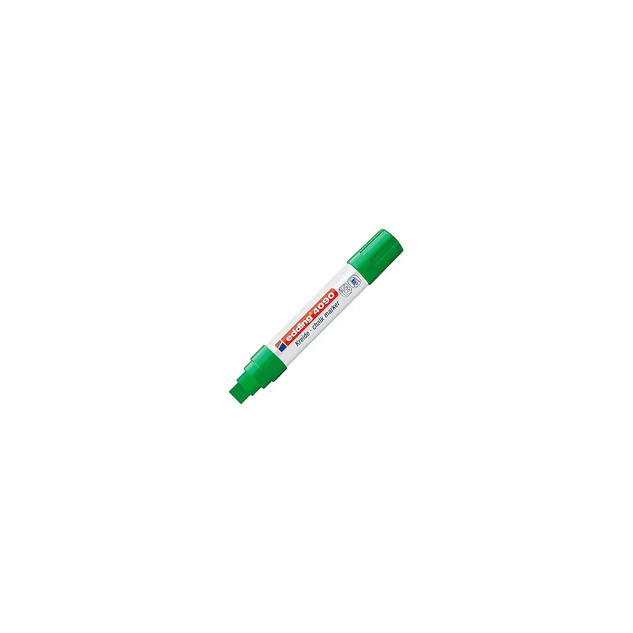 Edding 4090 Kara Tahta ve Cam için 4-15 mm Kesik Uç Likit Tebeşir Kalemi Yeşil