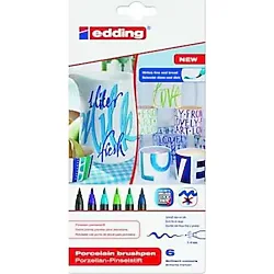Edding 4200 Porselen Kalemi Soğuk Renkler 6'lı - Renkli