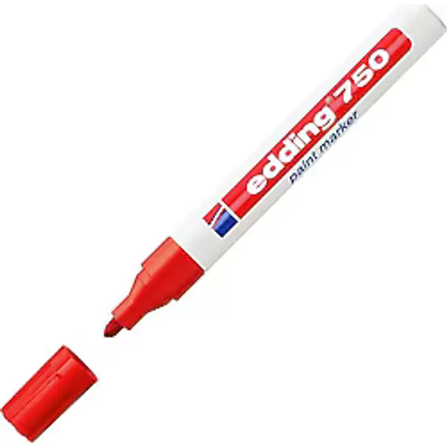 Edding 750 Boya Dekor Kırmızı Marker Kalemi