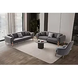 Edsy Home Galata 3+3+1 Koltuk Takımı Antrasit