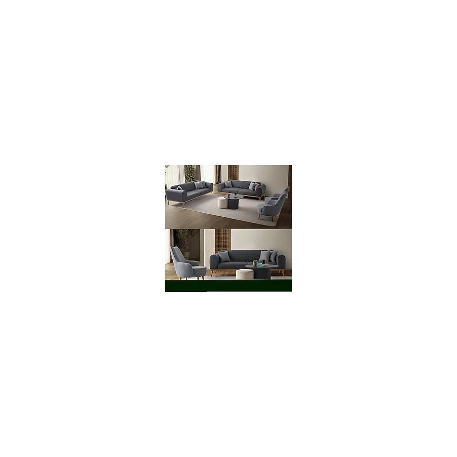 EDSY HOME Rebull 3+3+1+1 Koltuk Takımı Antrasit
