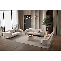 EDSY HOME Rebull 3+3+1+1 Koltuk Takımı Sütlü Kahve