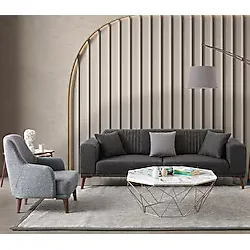 Edsy Home Regnar 3+1 Koltuk Takımı Antrasit