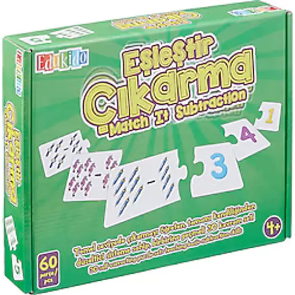 Edukido Eşleştir Mukavva Puzzle Çıkarma EDU-1005