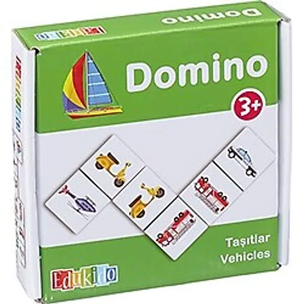 Edukido - Hafıza Kartları, Domino Taşıtlar Eşleştirme Kartı
