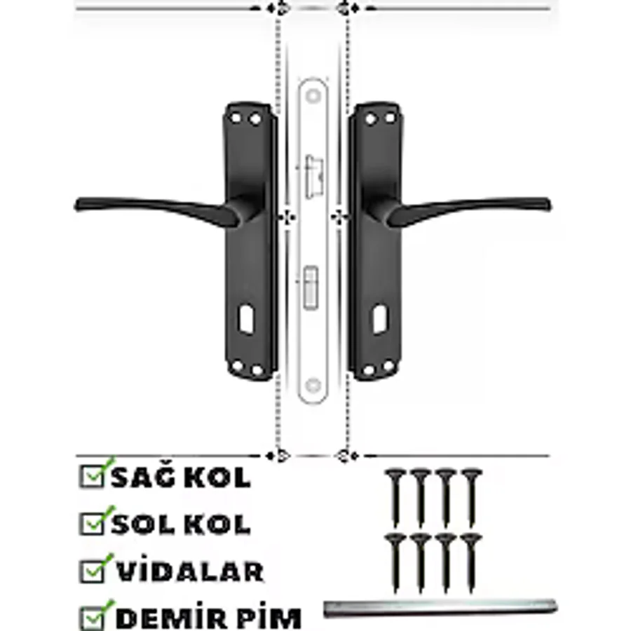 EFAKS KAPI KOLU BRAVO SİYAH AYNALI ODA