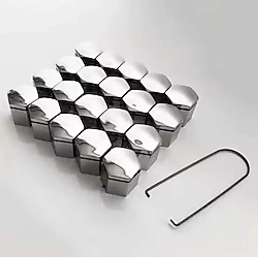 Efex Bijon Kapağı Krom Efekt 17''mm Uyumlu 20li Set