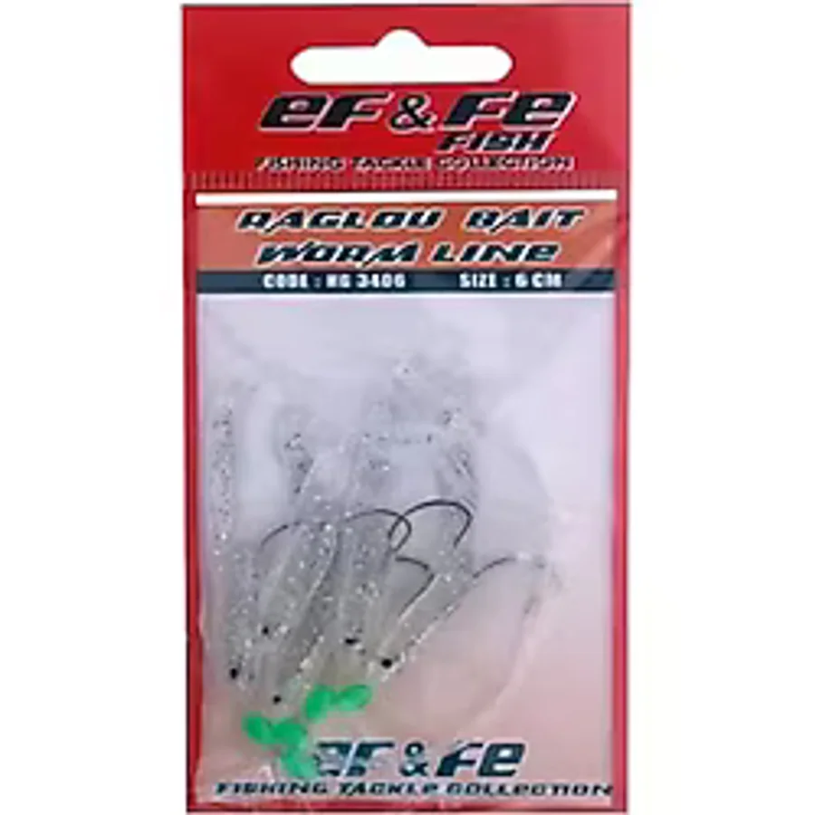 EFFE Raglu Bait Worm 6cm Kurt Çapari HG3406 Simli Silikon