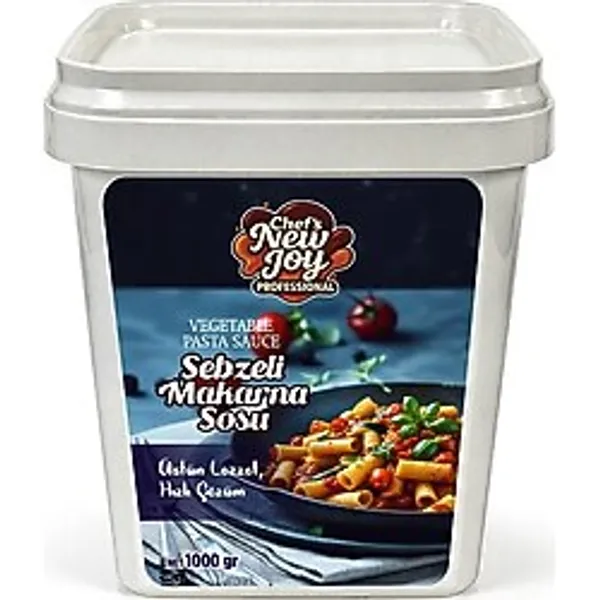 Efnaz Style Sebzeli Makarna Sosu 1000 gr Vegetable Pasta Sauce - Helal Belgeli, Yerli Üretim