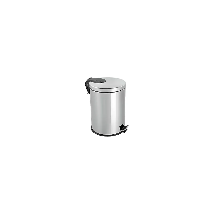 Efor Krom Paslanmaz Metal İç Kovalı Pedallı Ofis Banyo Mutfak Çöp Kutusu Kovası - 20 Litre