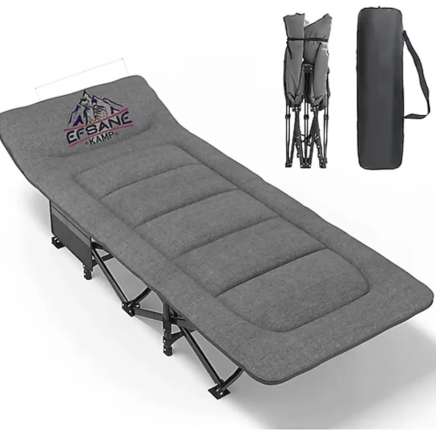 Efsane Kamp Konfor Ultralight Kampet Portatif Kamp Yatağı Gri