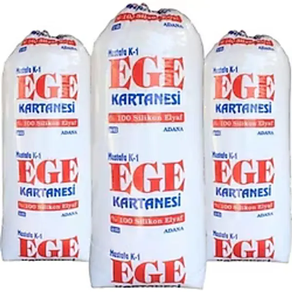 Ege Boncuk Silikon Elyaf 1kg - Beyaz - 10 x 30 cm