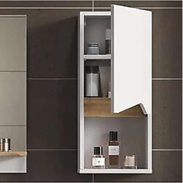 Egecan Mobilya Tek Kapaklı Askıda 3 Raflı Banyo Dolabı Havlu Dolabı Sabunluk Kiler Dolabı Erzak Dolabı Ekmek Dolabı