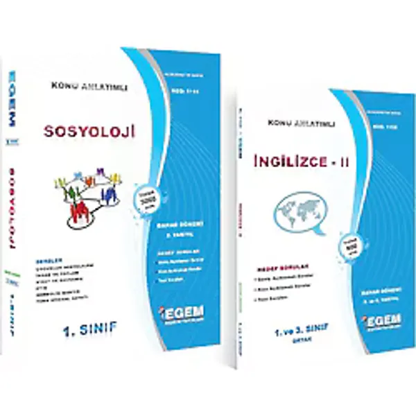 Egem Eğitim Yayınları Aöf 1. Sınıf Sosyoloji ve Ingilizce Iı Bahar Dönemi Konu Anlatımlı Soru Bankası
