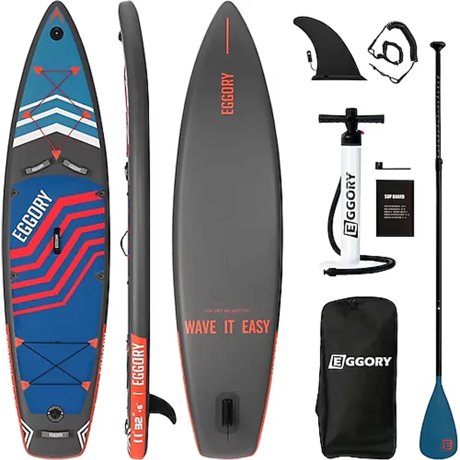 Eggory 335 cm x 81 cm x 15 Cm Şişme Paddle Board - Şişme Sup Board 150 kg Taşır Şişme Sörf Tahtası