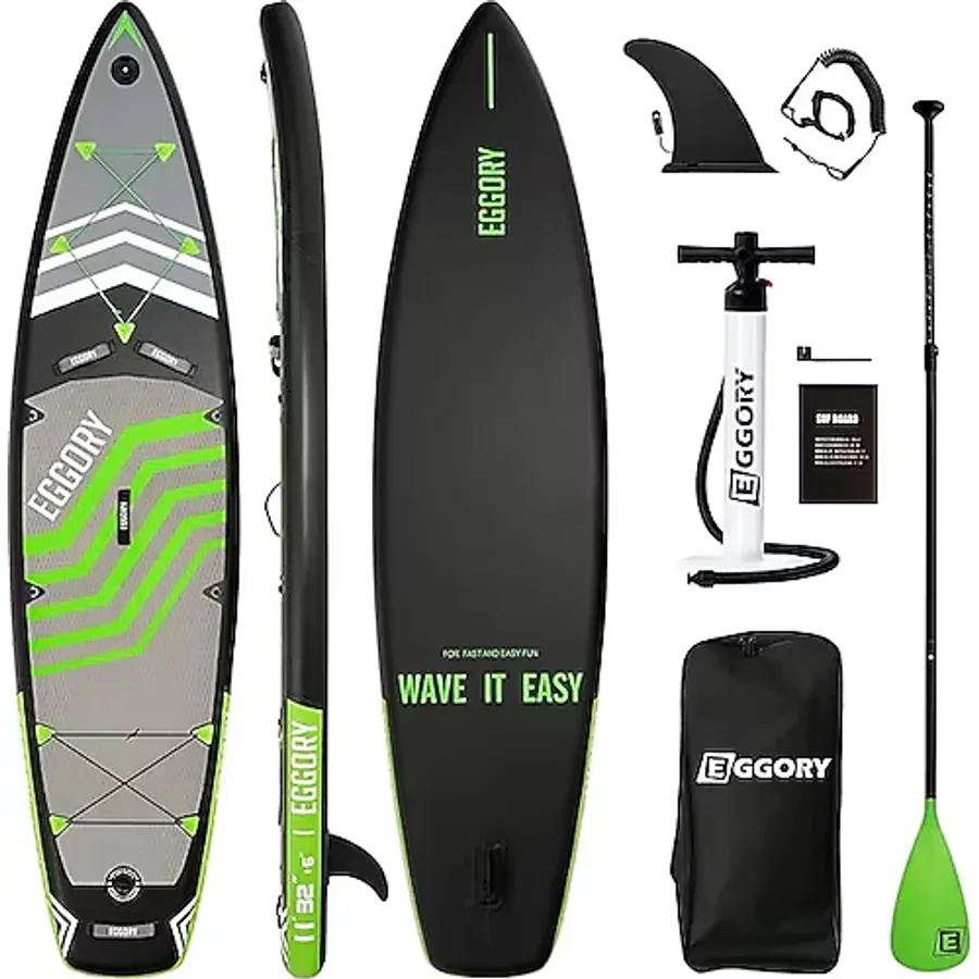Eggory 335 cm x 81 cm x 15 Cm Şişme Paddle Board - Şişme Sup Board 180 kg Taşır Şişme Sörf Tahtası