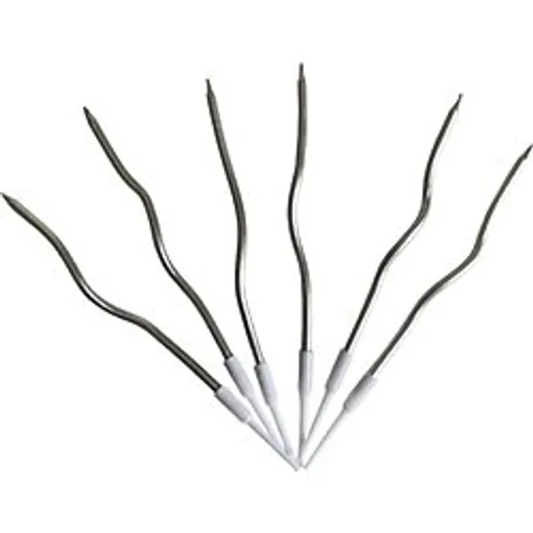 Eğik Pasta Mumu Gümüş Renkli 6 Lı 14 Cm