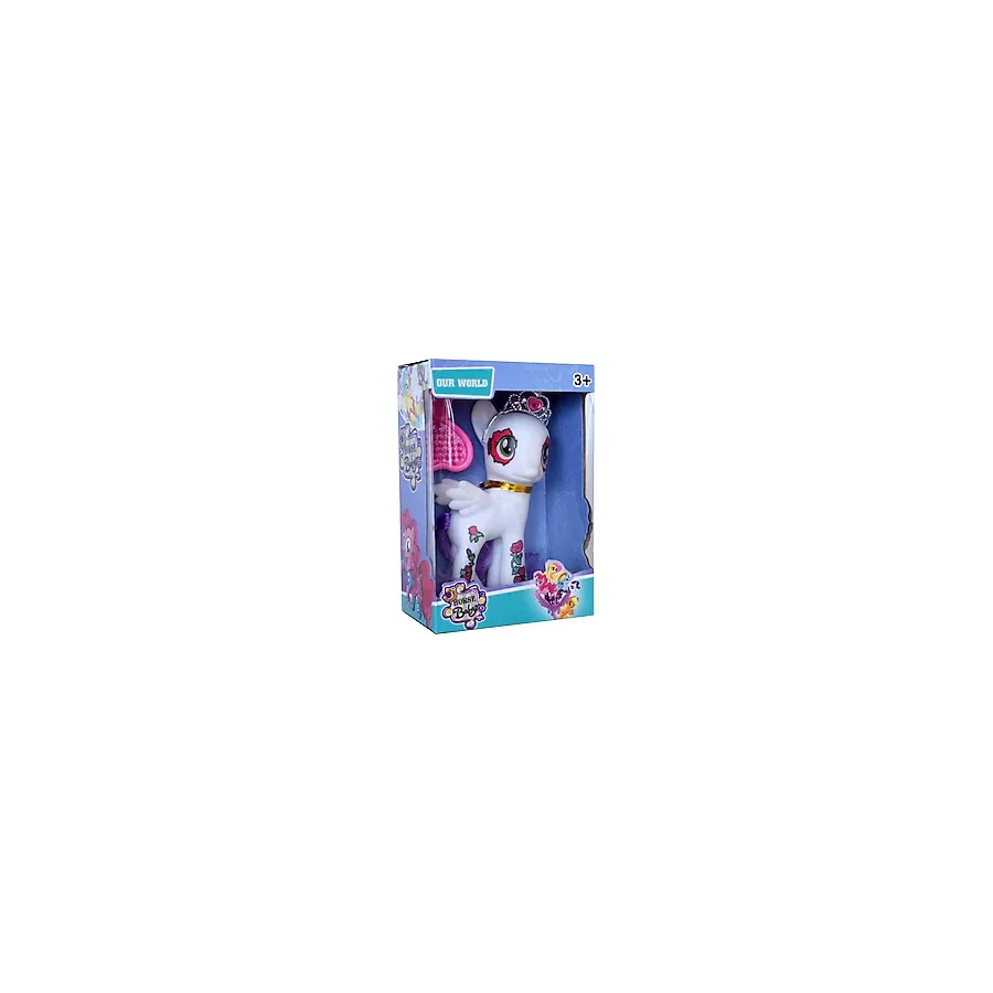 Eğitici Oyuncaklar Happy Horse Karakter Ve Tac Tarak Seti Beyaz + Hediye Cüzdan Kız Erkek Çocuk Oyun
