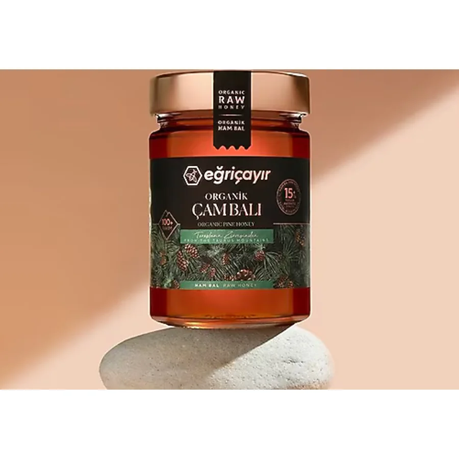 Eğriçayır Organik Çam Balı TA15+ 450g - 450 gr