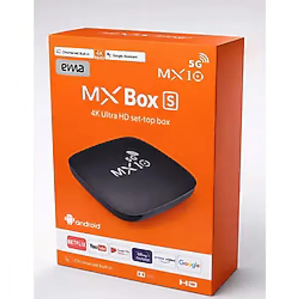 EİMA MX10-5G Android TV Box 4K Ultra HD - MX Box S - 5G WiFi Smart TV Kutusu