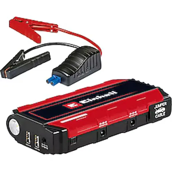 Einhell Akü Şarj İstasyonu - Power Bank CE-JS 12/1 1091521 12 V LiPo akü 3 x 3700 mAh LED şarj göstergesi LED aydınlatma 12 V/200 A takviye kablosu 2 x USB