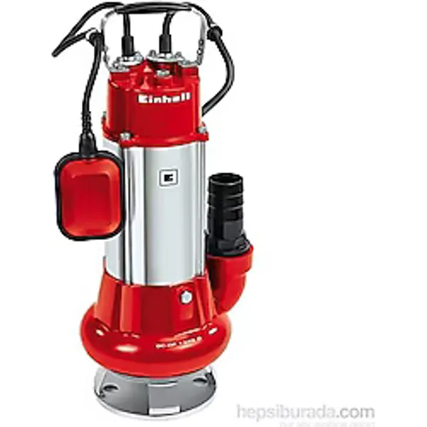 Einhell Kirli Su Dalgıç Pompa GC-DP 1340 G 4170742 1300 W 23.000 l/saat debi 10 m basma yüksekliği Ø 40 mm'ye kadar yabancı parçacıklar şamandıra anahtarı tutamak