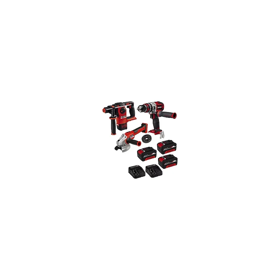 Einhell TE-CD 18V Kömürsüz Mandren Matkap + Herocco SDS Plus Kırıcı Delici + Axxio Avuç Taşlama + 3 x 18 V Akü + Şarj Cihazı 2 Adet