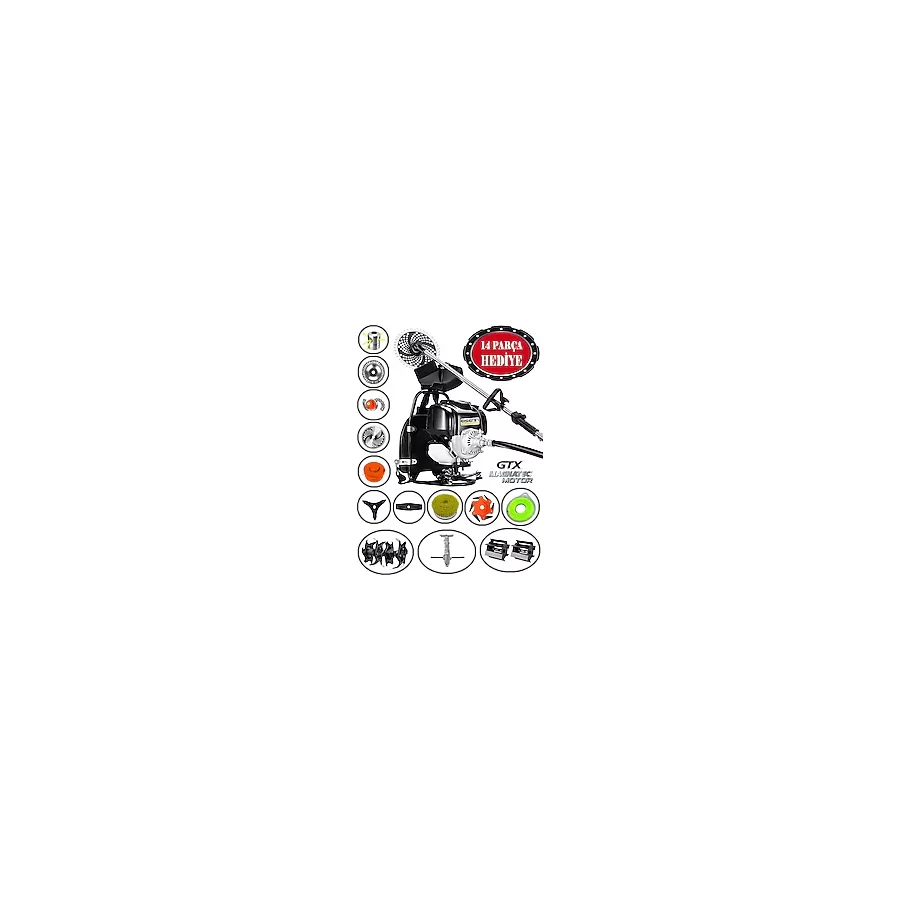 Eisenn Alman Black Eıs Rtx14 Pro Sırt Tırpan+ Akrobat Çapalama + Toprak Eşeleme 14 Parça Full Set