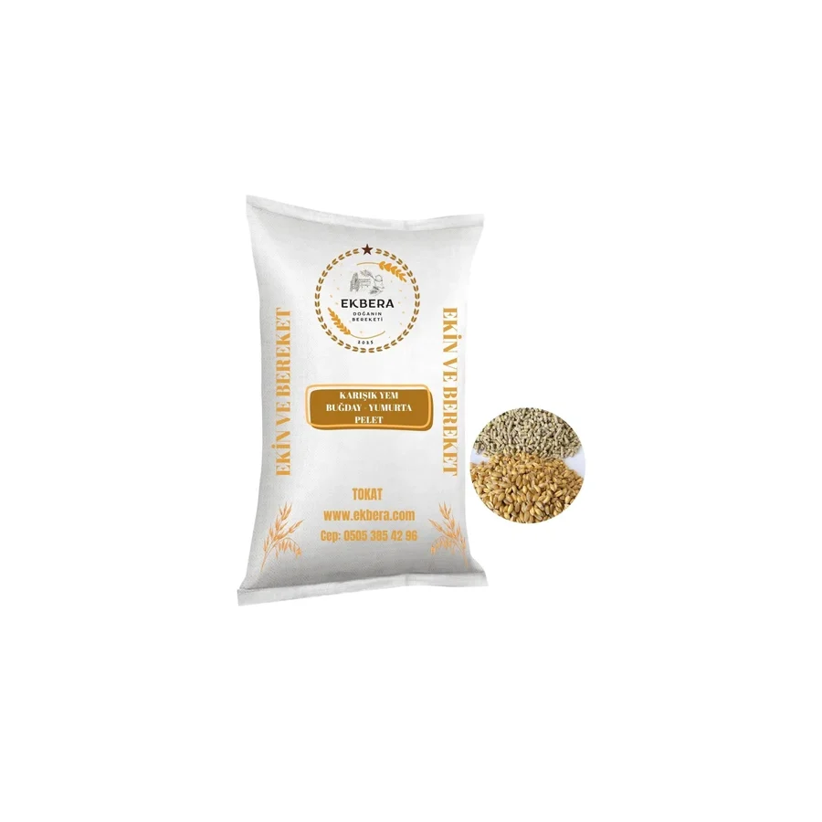 Ekbera - Yumurta Pelet Yemi Ve Buğday Karışımı (Tavuk, Kaz, Ördek Vb.) - 25 Kg