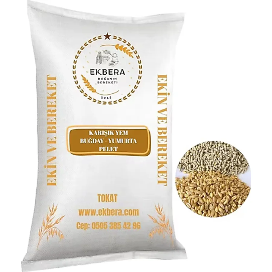 Ekbera - Yumurta Pelet Yemi Ve Buğday Karışımı (Tavuk, Kaz, Ördek Vb.) - 5 Kg