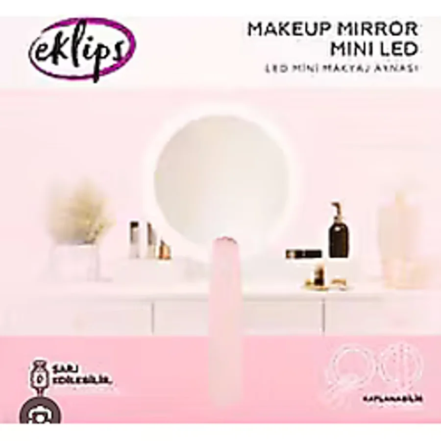 Eklips Mini Makyaj Aynası Led Pembe