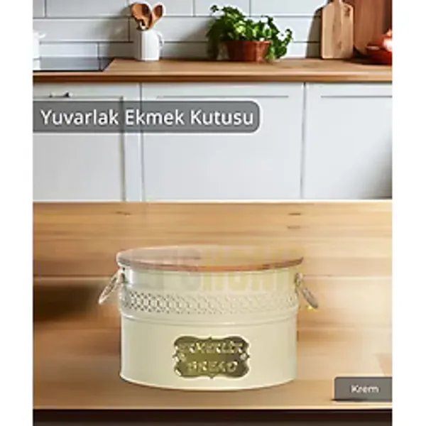 Ekmek Sepeti Paslanmaz Ekmek Saklama Kutusu Kesme Tahtalı Ekmeklik Krem