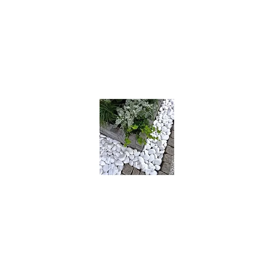 Ekodoğa Beyaz Dolomit Taş 15 Kg 4-6 Cm Dekoratif Taş Bahçe Süs Taşı