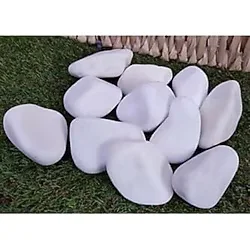 Ekodoğa Dolomit Taş Beyaz 25 Kg 6-10 Cm Dere Taşı Çakıl Taşı Bahçe Süs Taşı Dolamit Taş Dekoratif Taş Loche