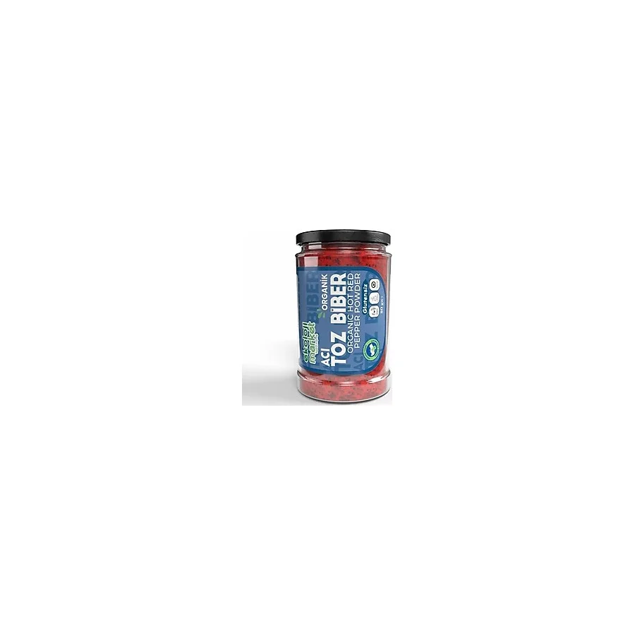Ekoloji Market Organik Glutensiz Kavanoz Toz Biber- Acı 80 gr