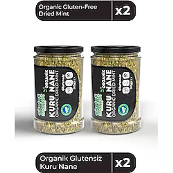 Ekoloji Market Organik Glutensiz Kuru Nane 30 Gr x2 / Organic Gluten-Free Dried Mint 30 Gr x2