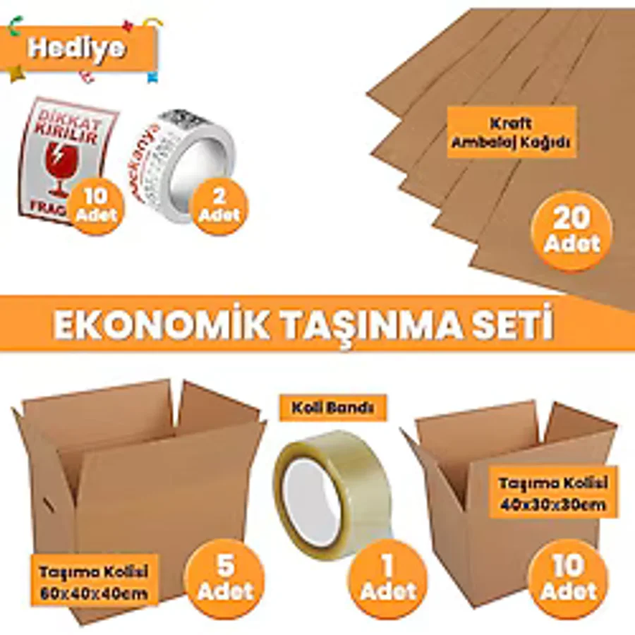 Ekonomik Taşınma Seti - Koli - Eşya Taşıma - Taşıma Kolisi