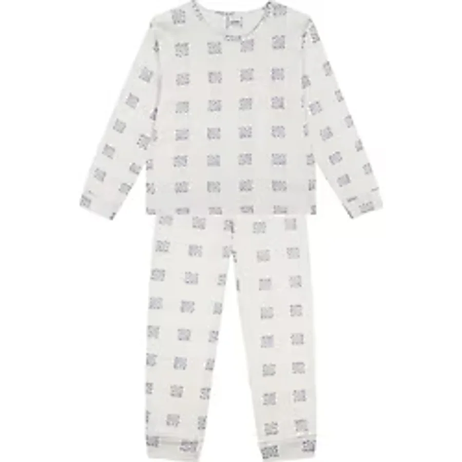 Ekose Çiçek Uzun Kollu Pijama Takımı