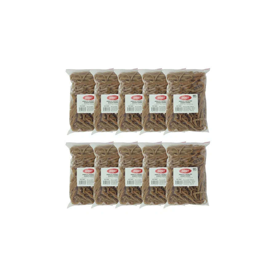 Ekoset 220X5Mm Geniş Kauçuk Paket Ambalaj Kasa Lastiği 1.000 Adet
