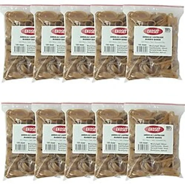 Ekoset 50x5mm Geniş Kauçuk Paket Ambalaj Lastiği 1.000 Adet